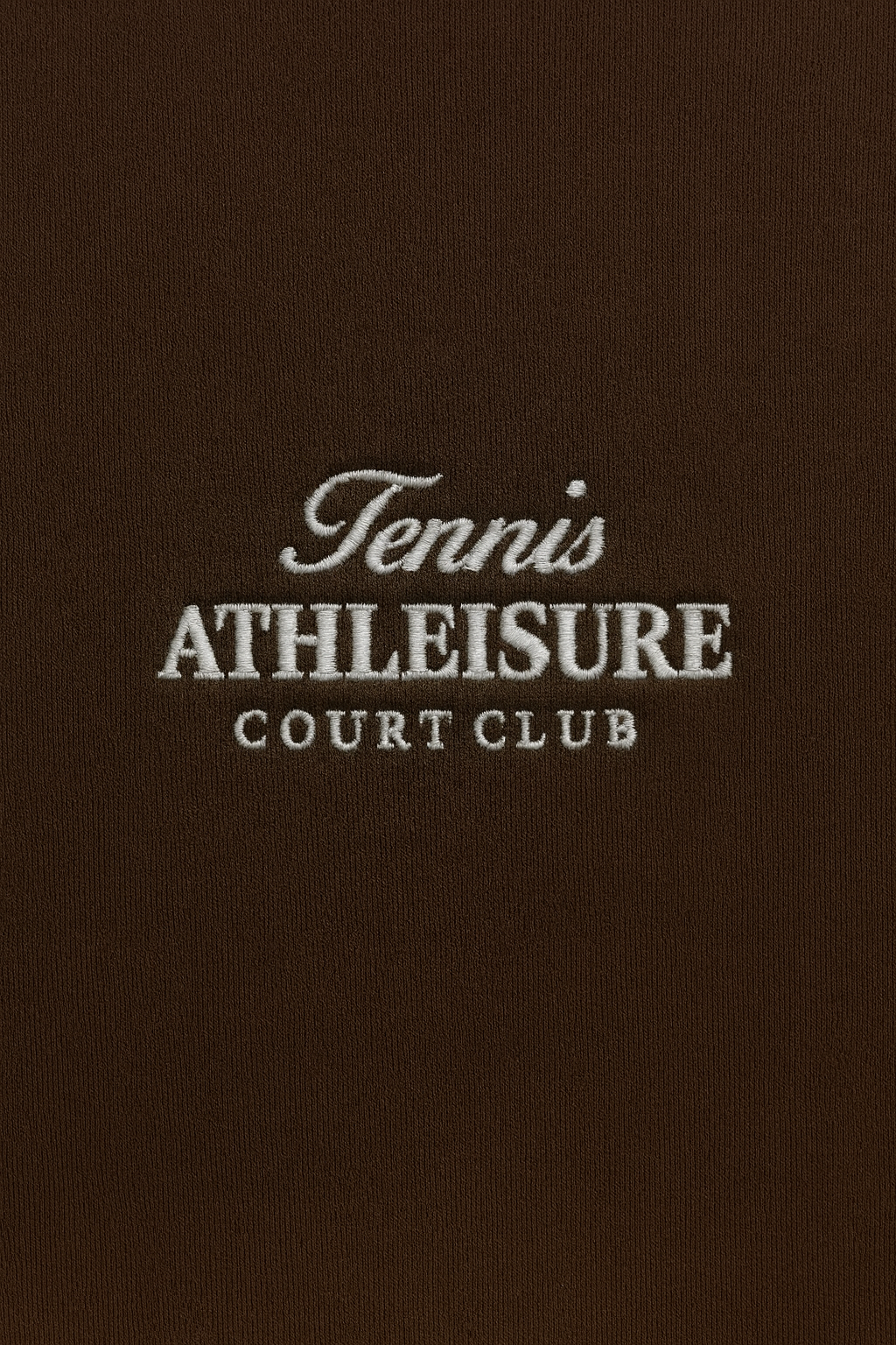 Unisex Half-Zip in Brown with embroidery