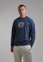 Navy Blue Sweatshirt with Racquet embroidery