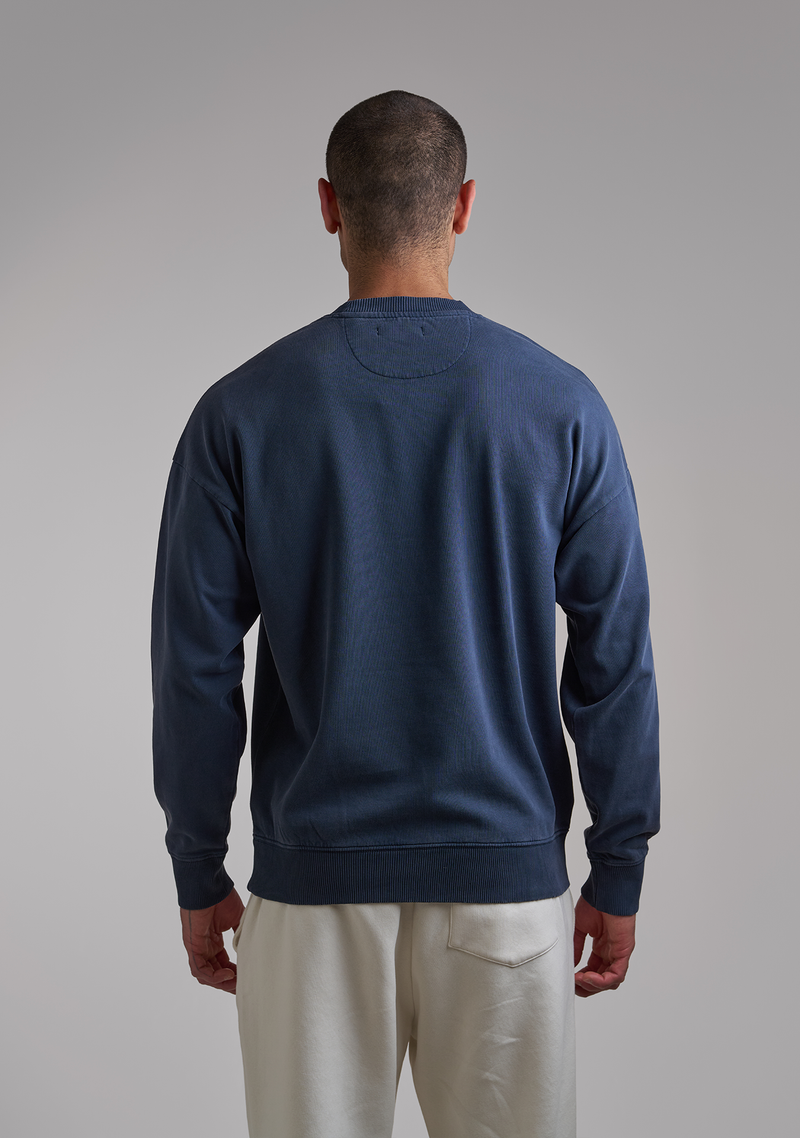 Navy Blue Sweatshirt with Racquet embroidery