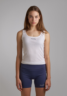 Women’s White Basic Top with embroidery