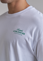 White Basic Shirt with Green Logo