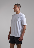 White Basic Shirt with Green Logo