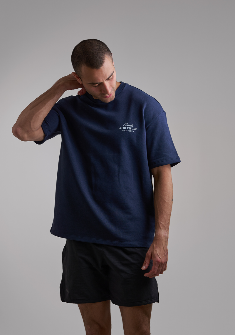 Basic Navy Blue Tee French Terry