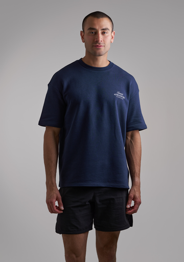 Basic Navy Blue Tee French Terry