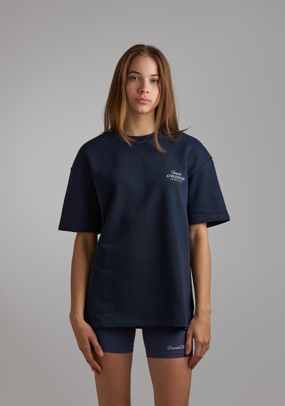 Basic Navy Blue Tee French Terry
