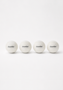 4x White CourtClub Tennis Balls Pressureless