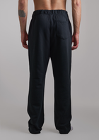 Mens Black Sweatpants with White embroidery