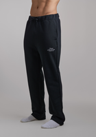Mens Black Sweatpants with White embroidery