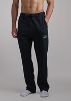 Mens Black Sweatpants with White embroidery