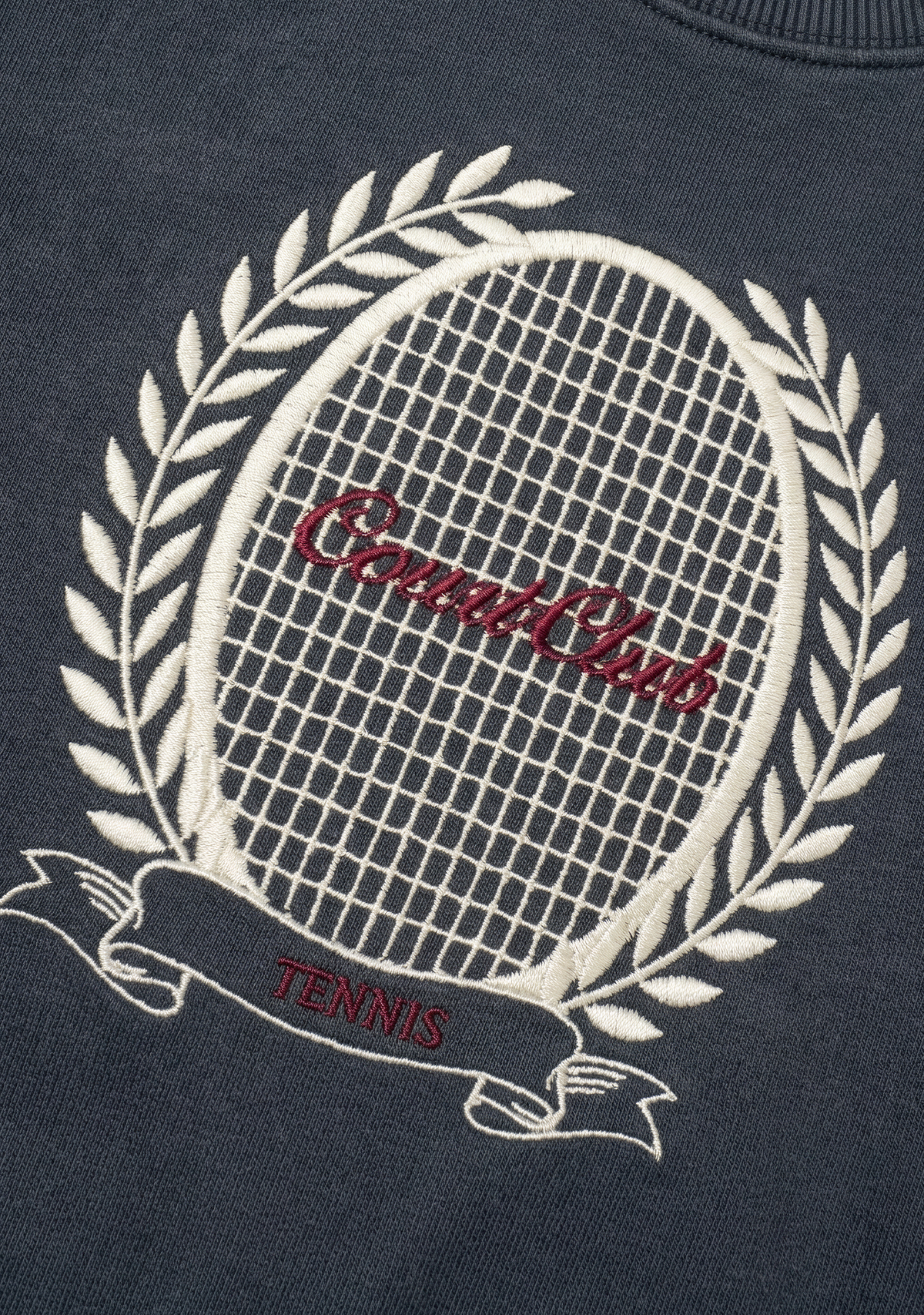 Navy Blue Sweatshirt with Racquet embroidery