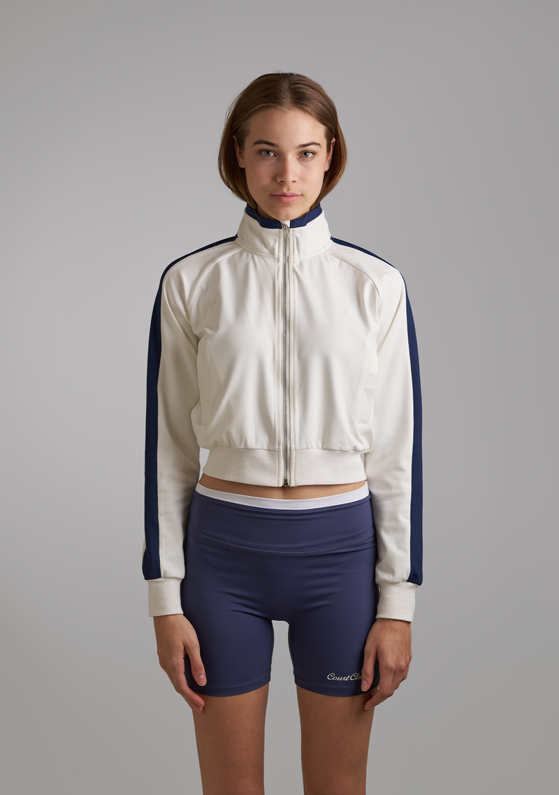 Women’s Cropped Off-Court Jacket in Off-White