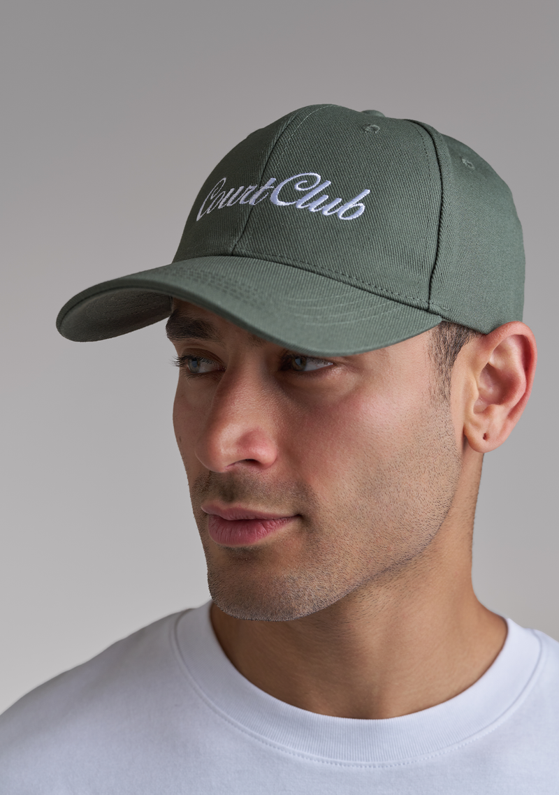 Khaki Basic Cap with embroidery
