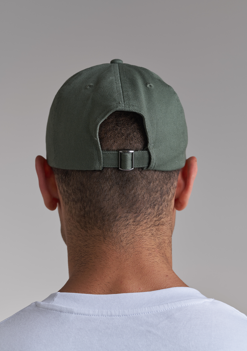 Khaki Basic Cap with embroidery
