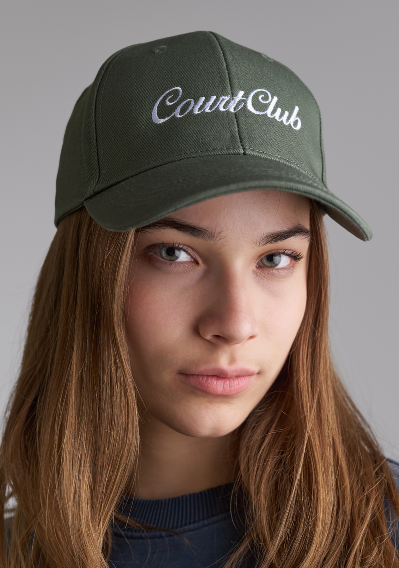 Khaki Basic Cap with embroidery