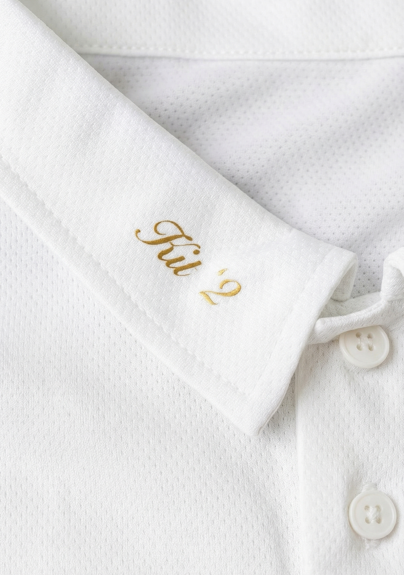 Men's On-Court Poloshirt with Floral